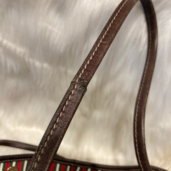 Authentic Gucci Monogram Logo D Ring Shoulder Bag Tote - Picture 14 of 15